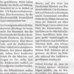 Banner für Kinderrechte Zeitungsartikel